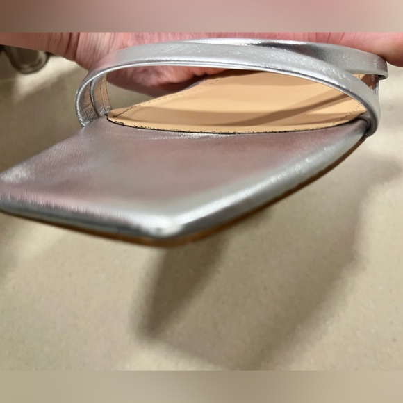 Silver Women’s Modatope Strapy Heeled Square Open Toe Chunky High Heels - Picture 11 of 15